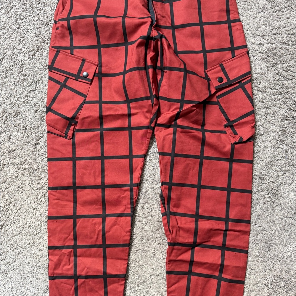 Nike x Patta mars Red Windowpane Cargo Pants - Men's